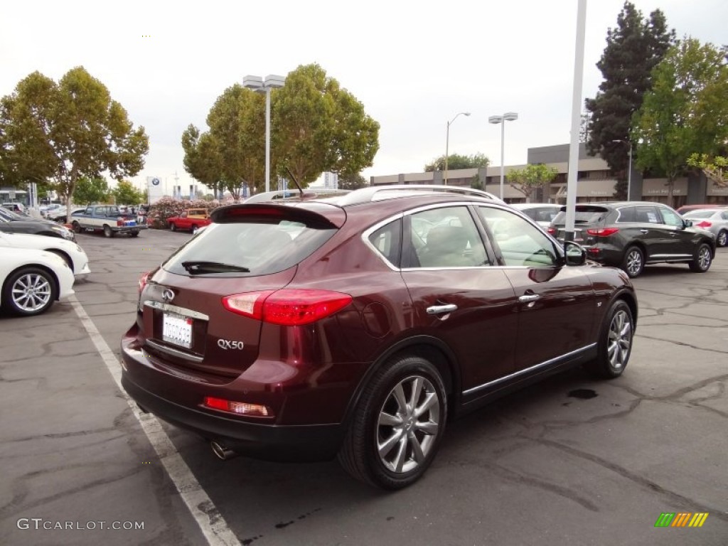 2015 QX50  - Midnight Garnet / Wheat photo #5