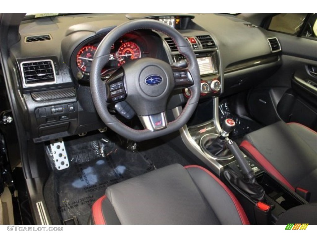 Carbon Black Interior 2015 Subaru WRX STI Limited Photo #107987702