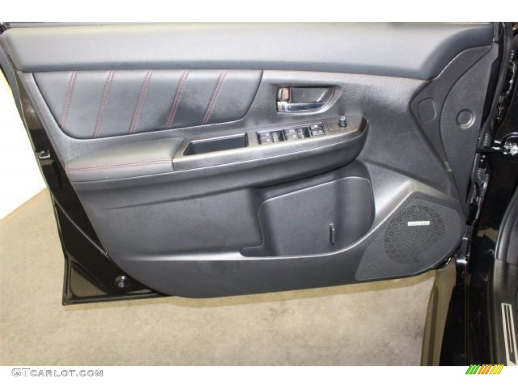 2015 Subaru WRX STI Limited Carbon Black Door Panel Photo #107987852