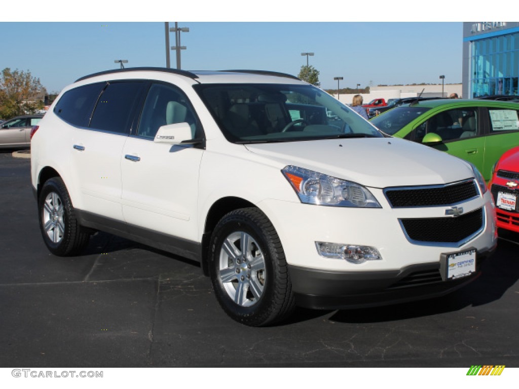 2011 Traverse LT - White / Dark Gray/Light Gray photo #2
