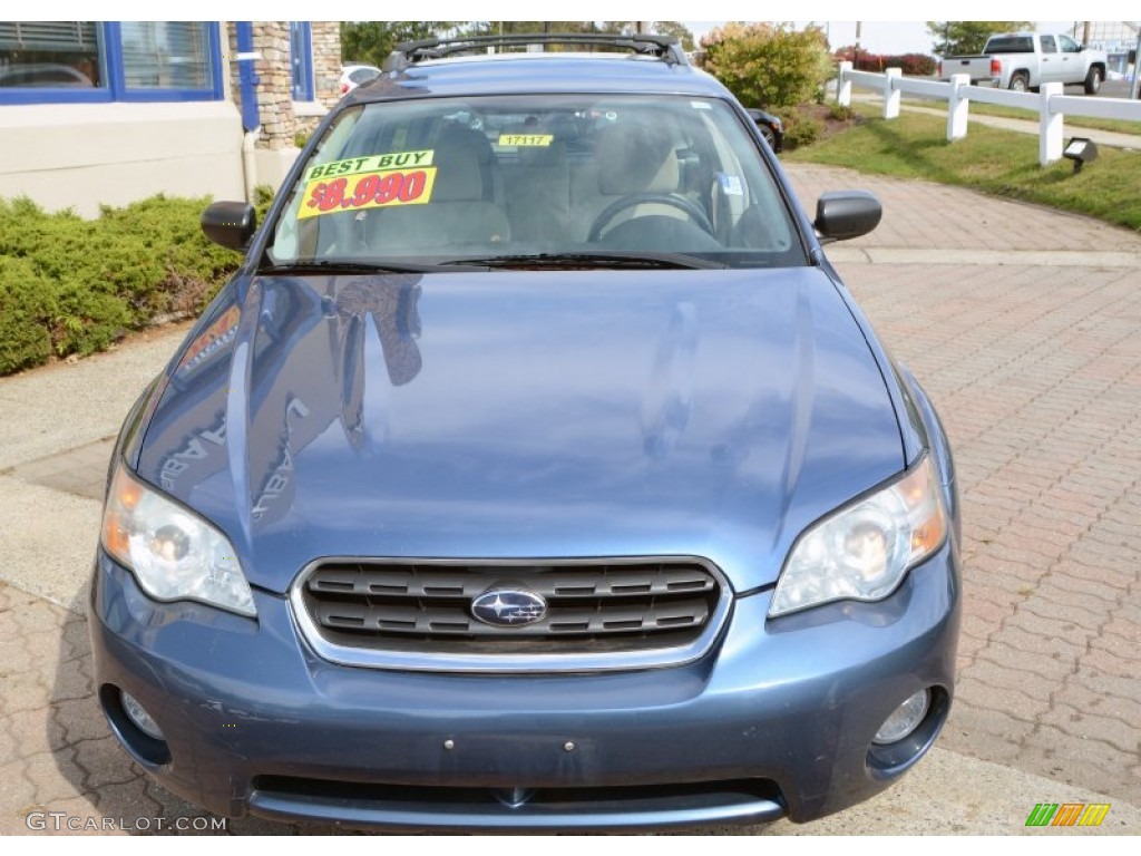2007 Outback 2.5i Wagon - Newport Blue Pearl / Warm Ivory Tweed photo #2