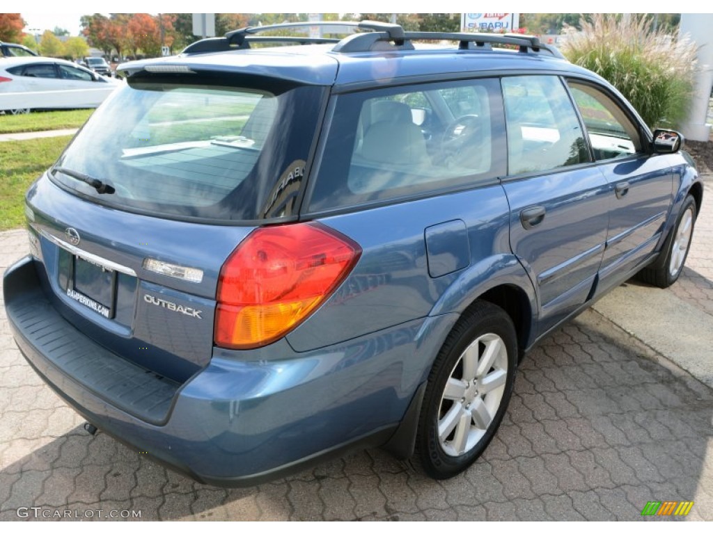 2007 Outback 2.5i Wagon - Newport Blue Pearl / Warm Ivory Tweed photo #6