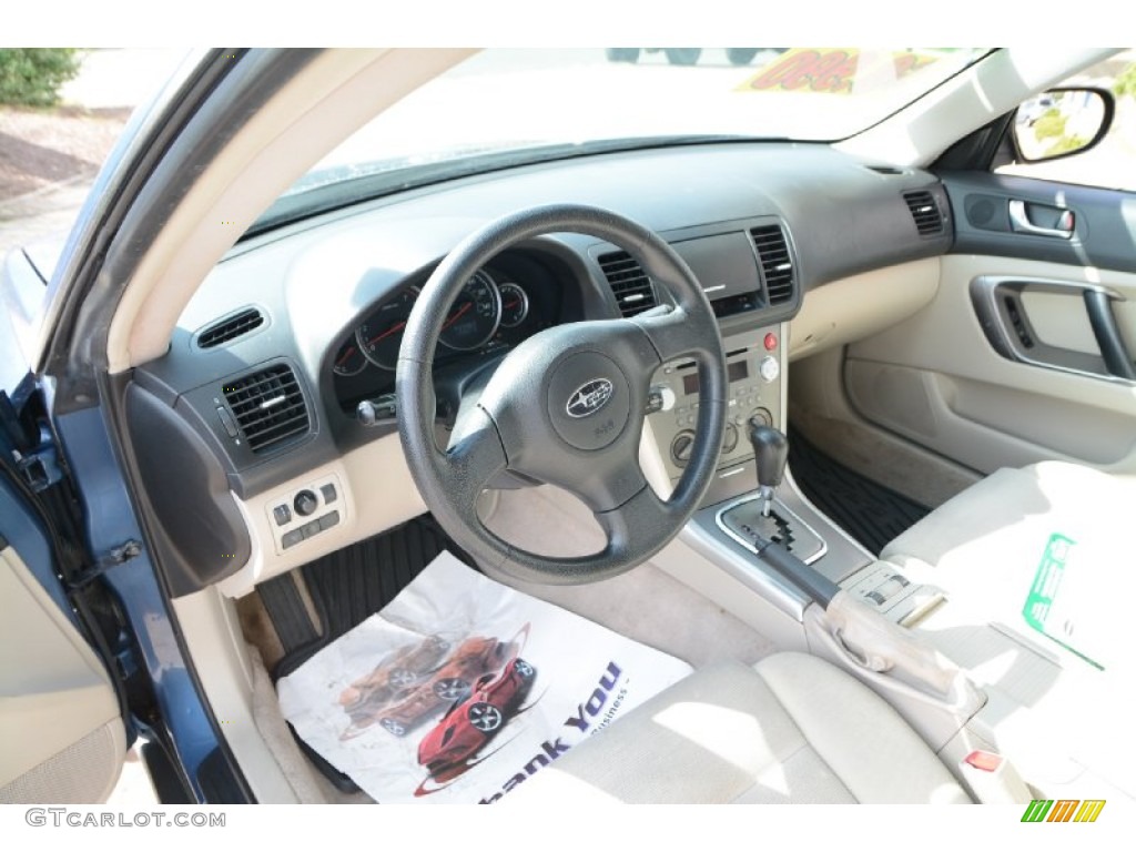2007 Outback 2.5i Wagon - Newport Blue Pearl / Warm Ivory Tweed photo #9