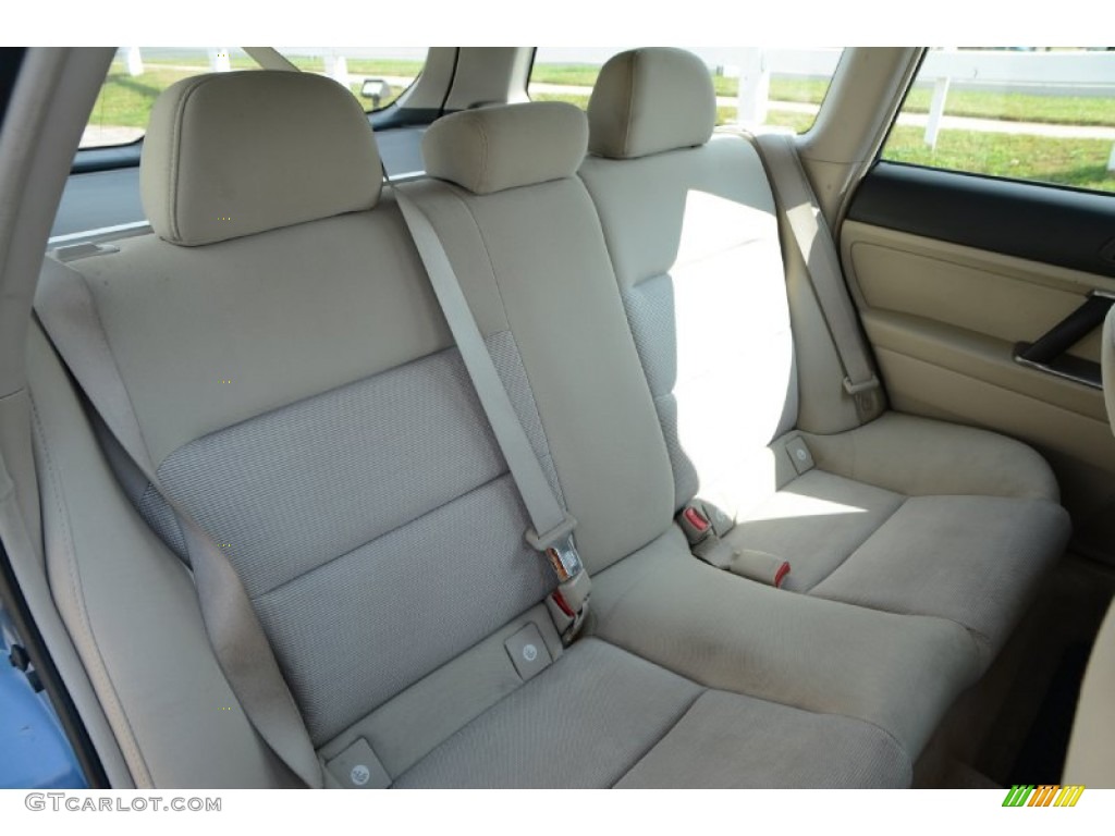 2007 Outback 2.5i Wagon - Newport Blue Pearl / Warm Ivory Tweed photo #14