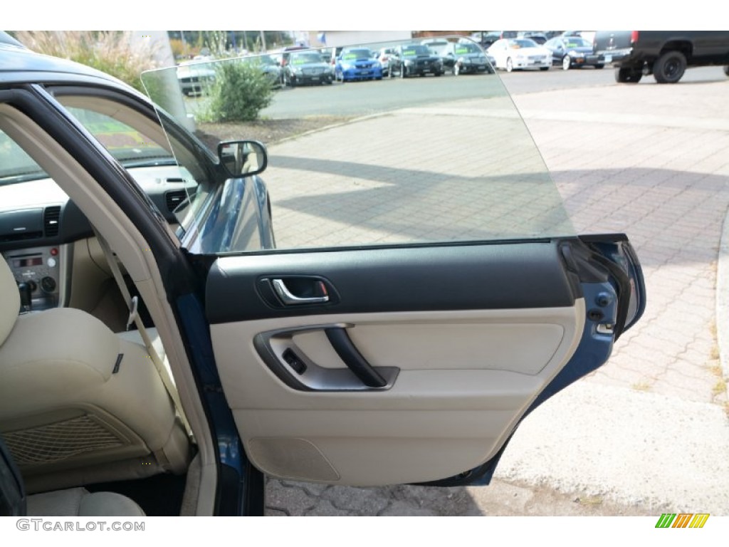 2007 Outback 2.5i Wagon - Newport Blue Pearl / Warm Ivory Tweed photo #17