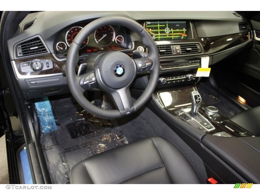 Black Interior 2016 BMW 5 Series 535i Sedan Photo #107992187