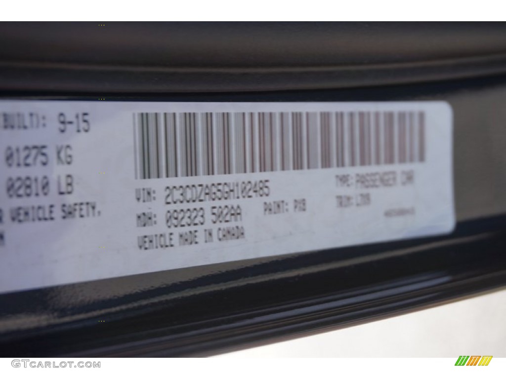 2016 Challenger Color Code PXB for Pitch Black Photo #107992769