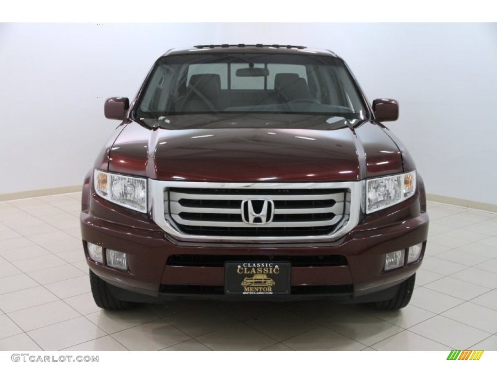 2012 Ridgeline RTL - Dark Cherry Pearl II / Black photo #2