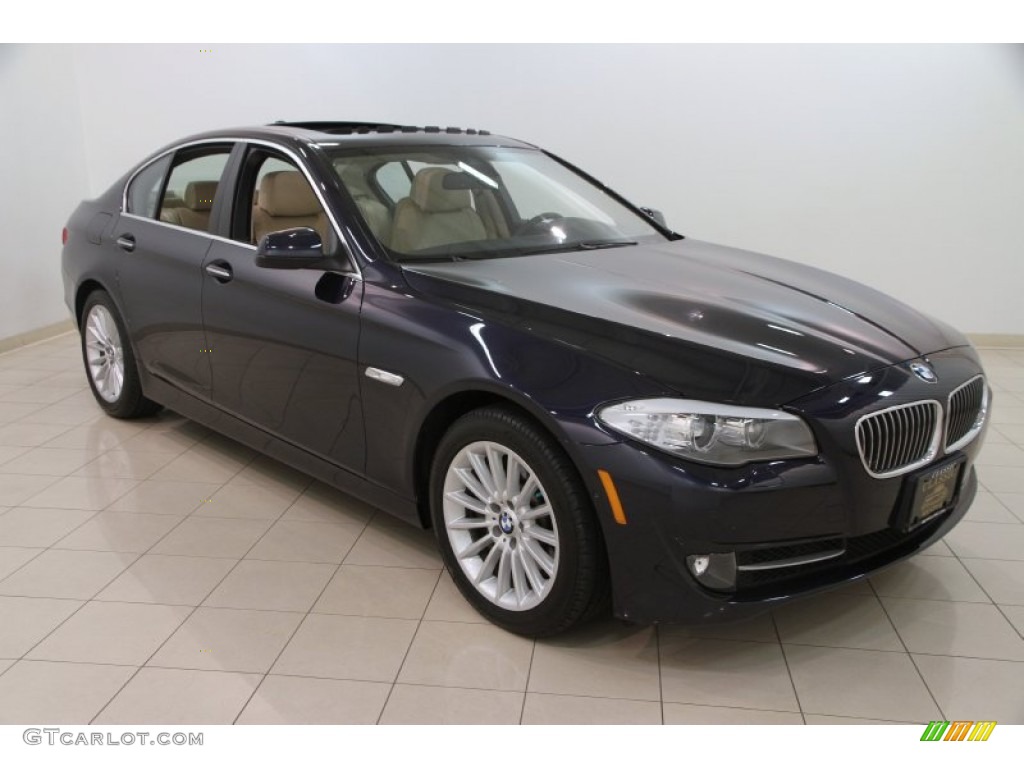 2013 5 Series 535i xDrive Sedan - Imperial Blue Metallic / Venetian Beige photo #1