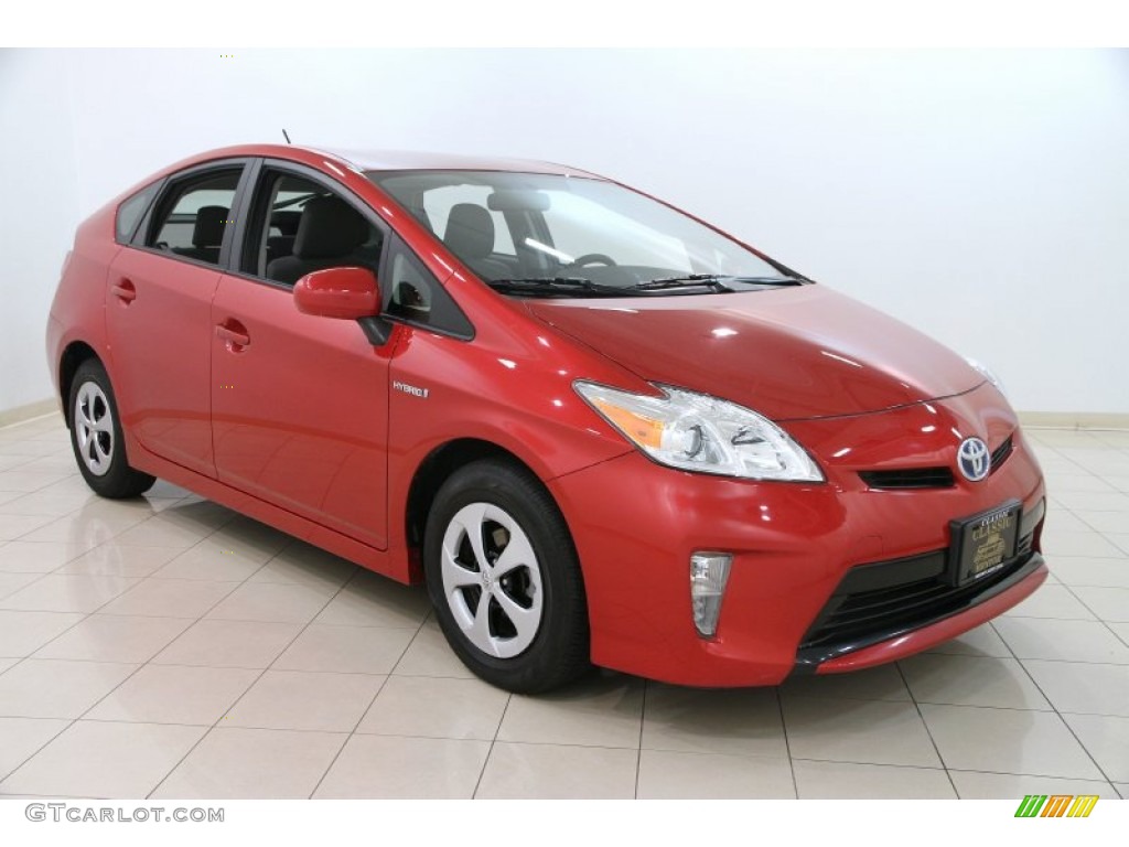 2012 Prius 3rd Gen Two Hybrid - Barcelona Red Metallic / Dark Gray photo #1