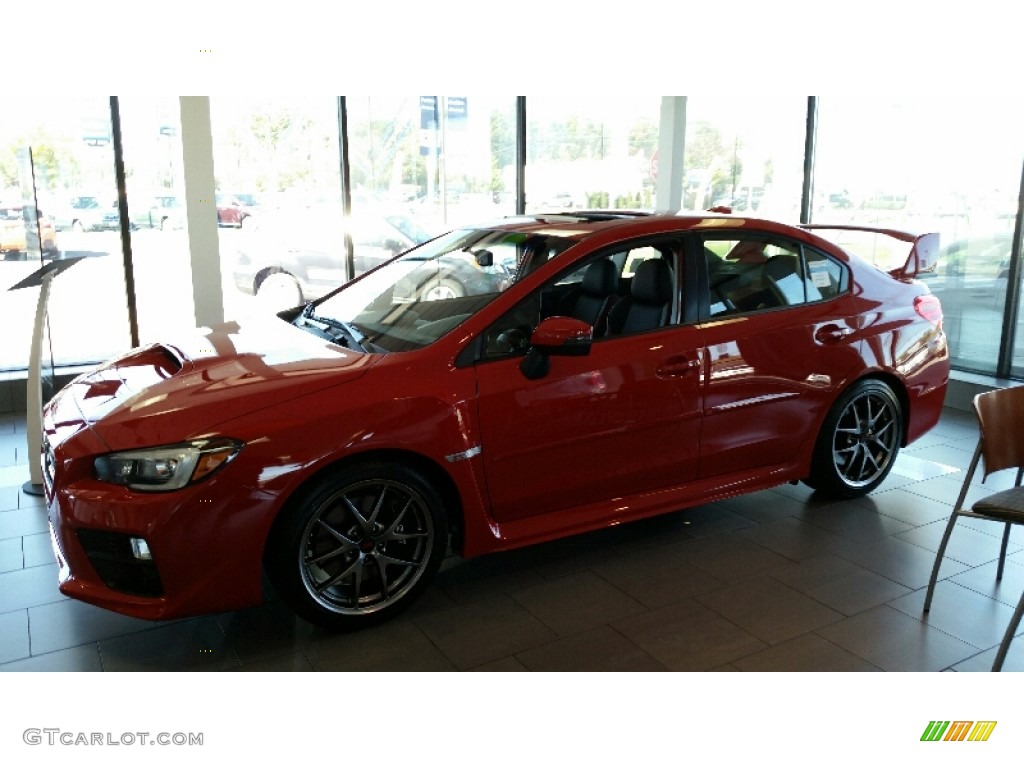 Pure Red 2016 Subaru WRX STI Limited Exterior Photo #107996715