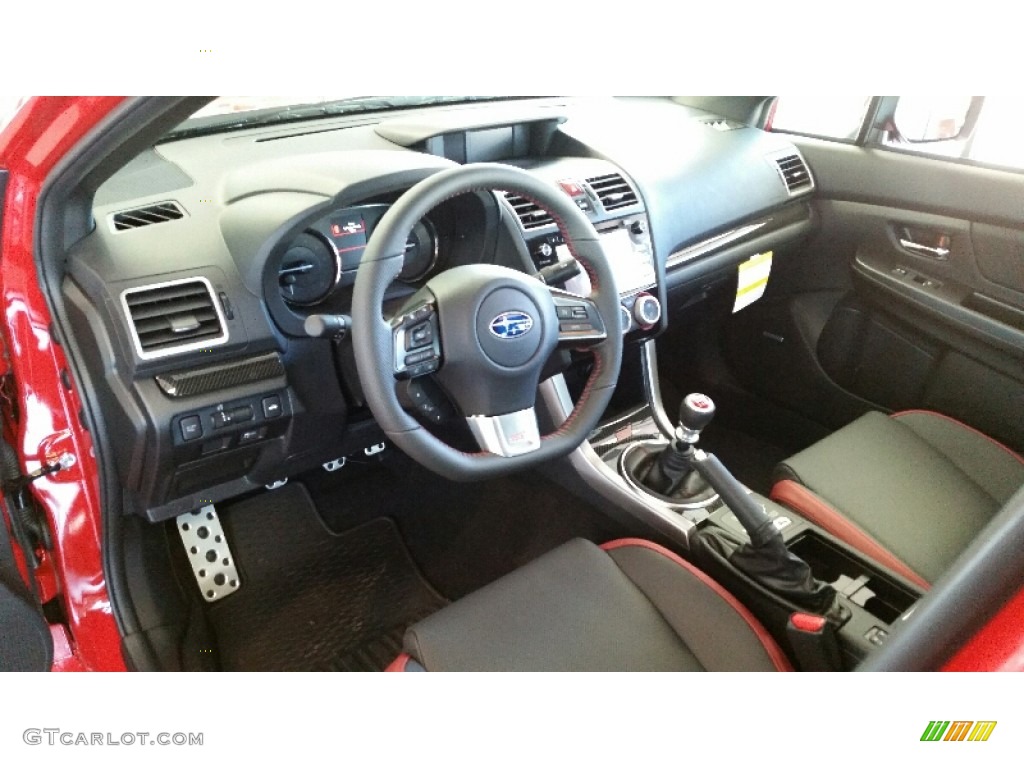 Carbon Black Interior 2016 Subaru WRX STI Limited Photo #107996789