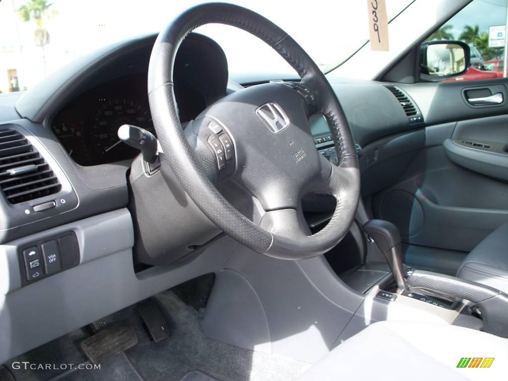 2007 Accord EX-L V6 Sedan - Alabaster Silver Metallic / Gray photo #17