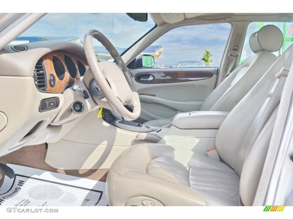 2001 XJ XJ8 - Platinum Silver Metallic / Ivory photo #14