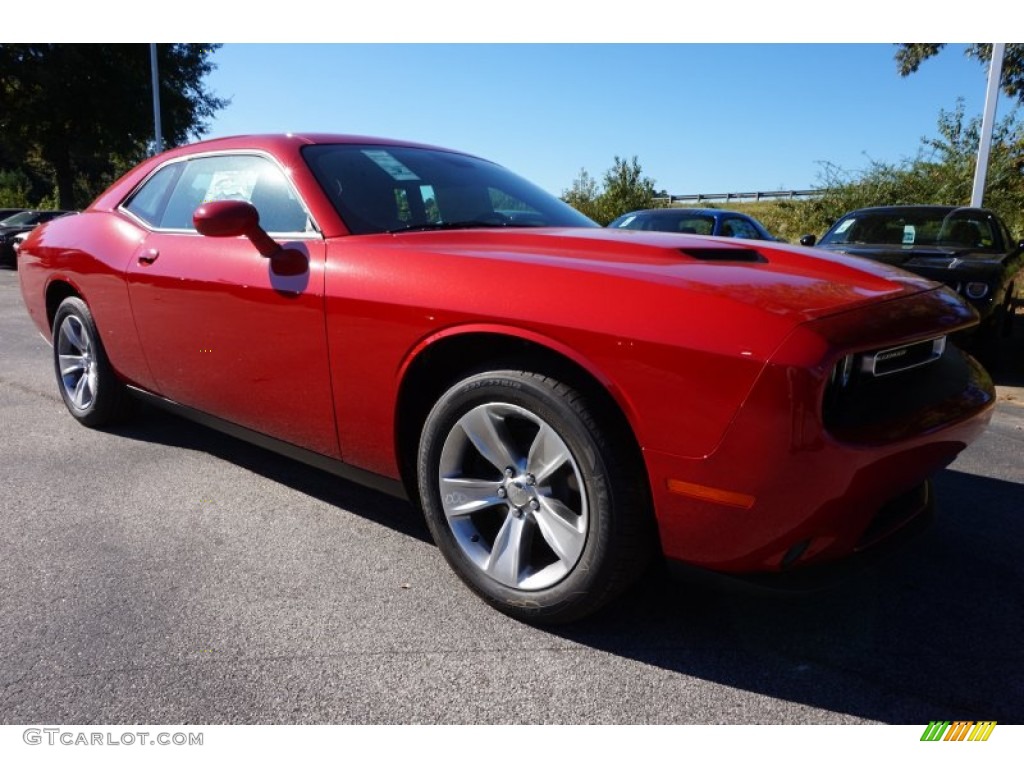 Redline Red Tri-Coat Pearl 2015 Dodge Challenger SXT Exterior Photo #107998115