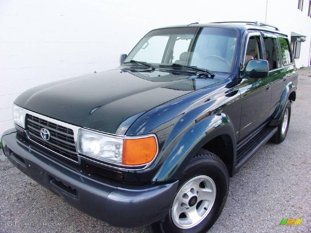 1996 Land Cruiser  - Dark Emerald Pearl Metallic / Beige photo #2