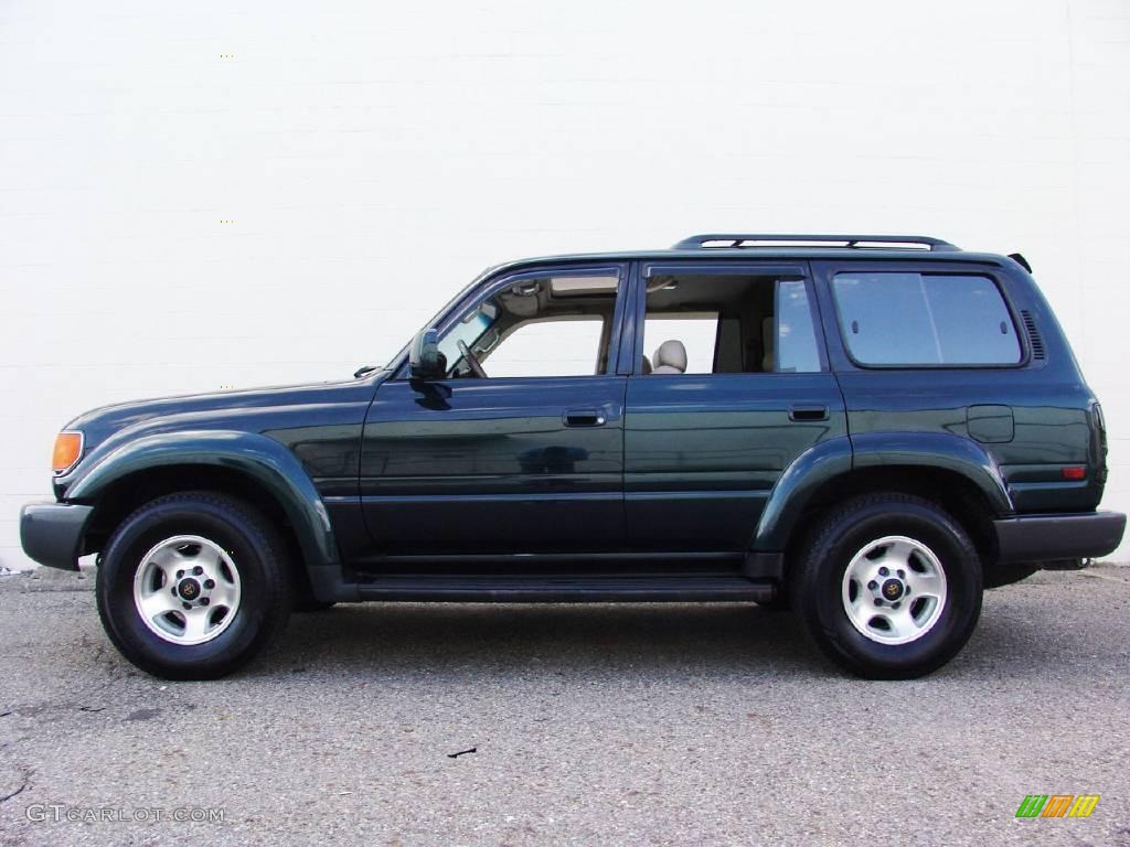 1996 Land Cruiser  - Dark Emerald Pearl Metallic / Beige photo #3