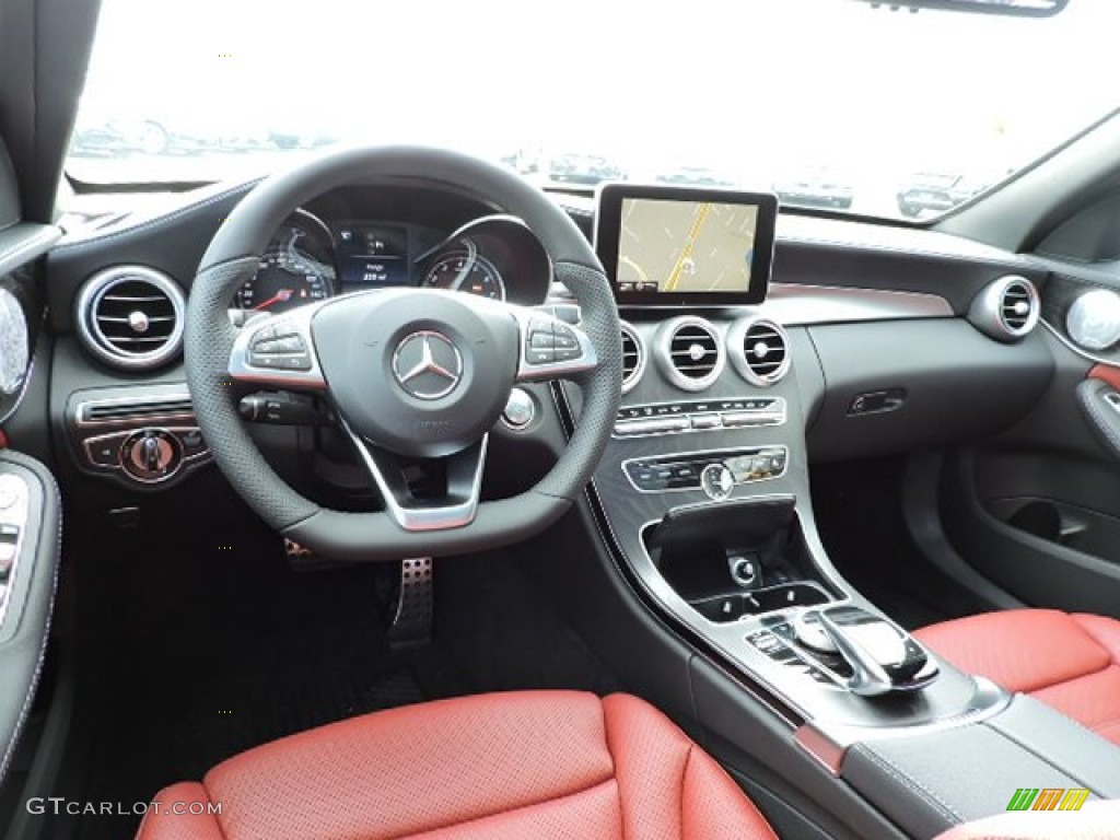 2016 C 300 4Matic Sedan - Polar White / Cranberry Red/Black photo #8