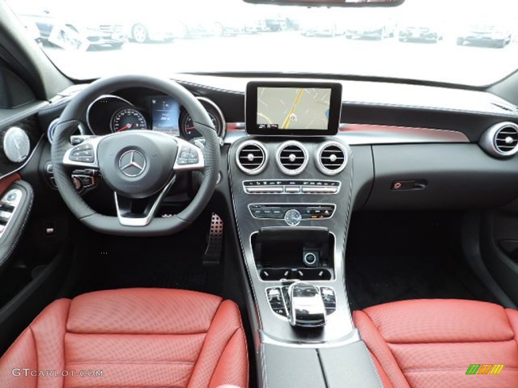 2016 C 300 4Matic Sedan - Polar White / Cranberry Red/Black photo #9