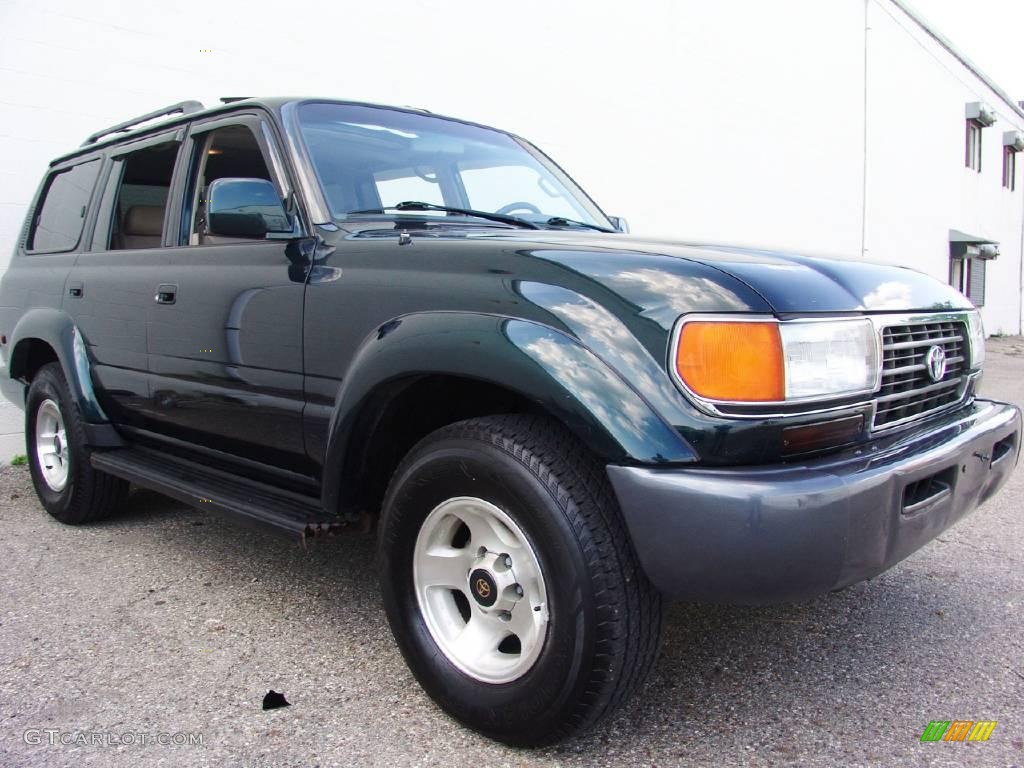 1996 Land Cruiser  - Dark Emerald Pearl Metallic / Beige photo #6