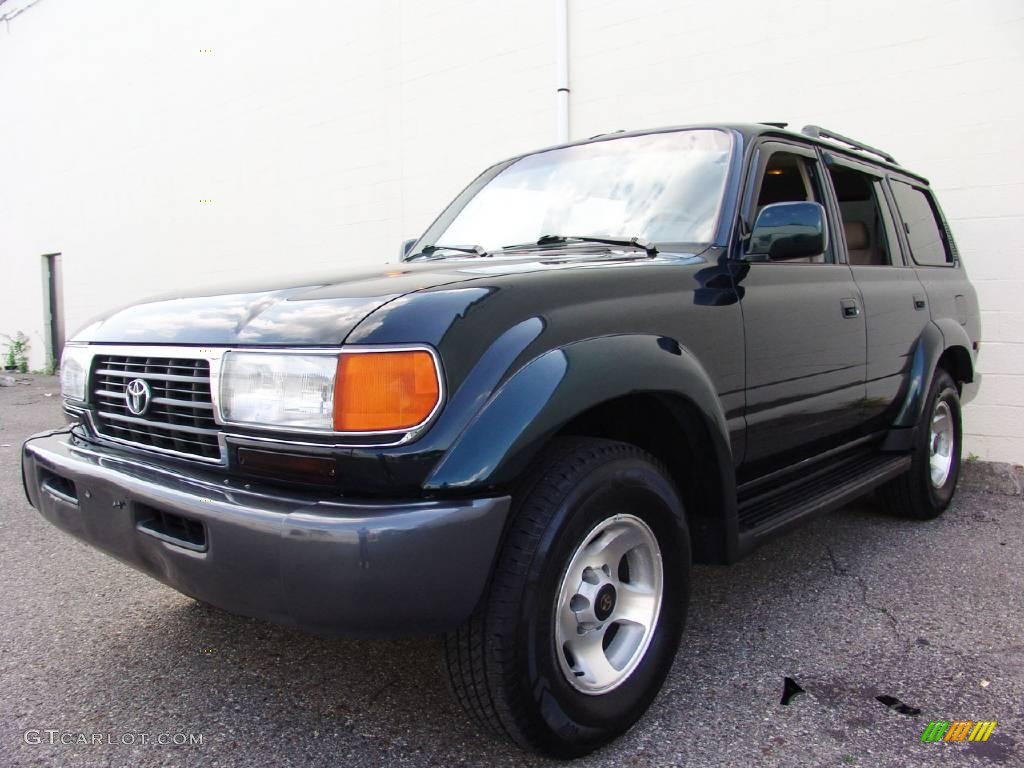 1996 Land Cruiser  - Dark Emerald Pearl Metallic / Beige photo #7