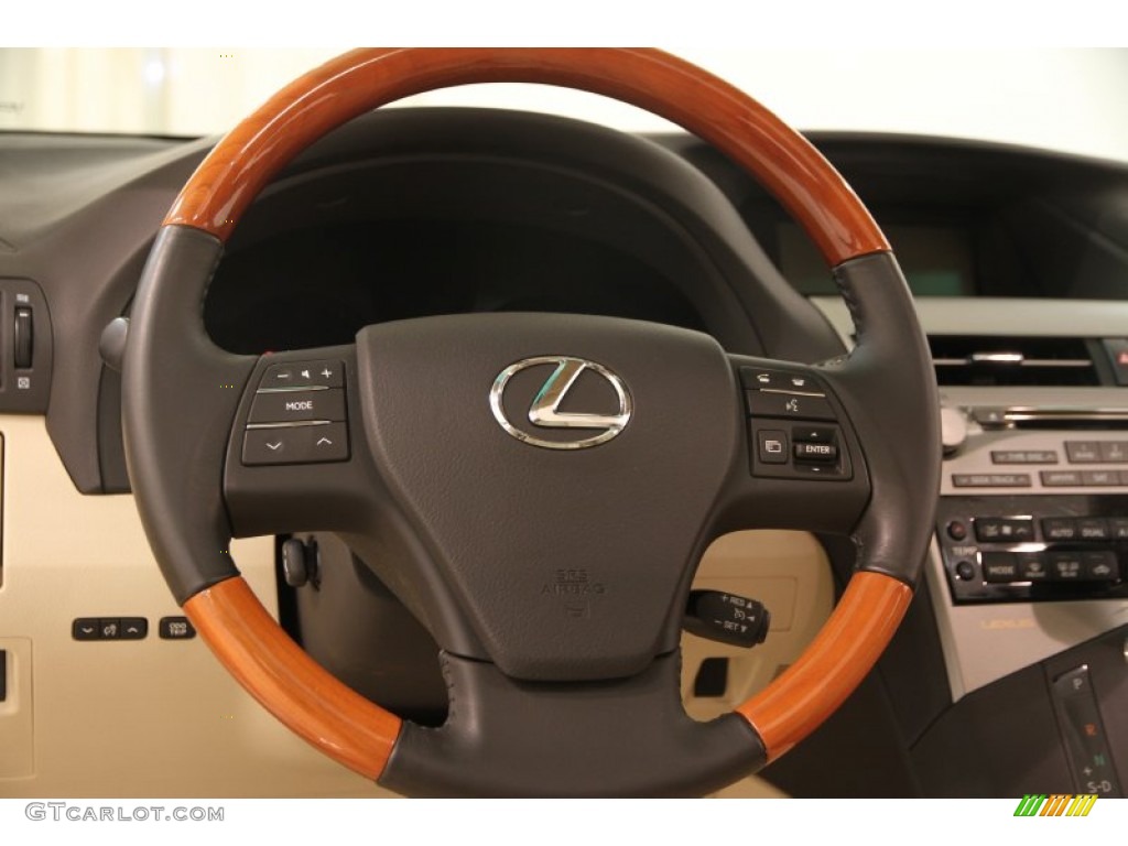 2012 Lexus RX 350 AWD Parchment Steering Wheel Photo #108001331