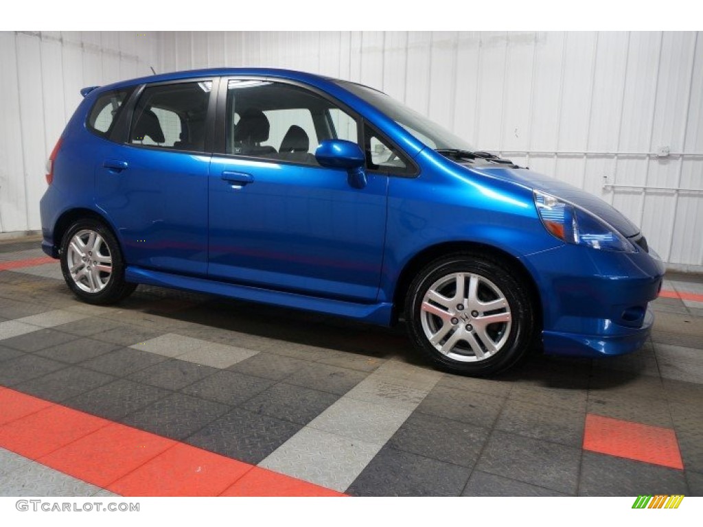 2008 Fit Sport - Vivid Blue Pearl / Black/Grey photo #6