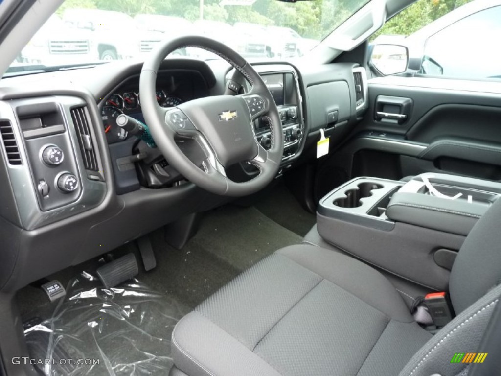 Jet Black Interior 2016 Chevrolet Silverado 1500 LT Double Cab 4x4 Photo #108004013