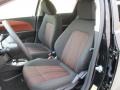 2016 Chevrolet Sonic Jet Black/Brick Interior Front Seat Photo