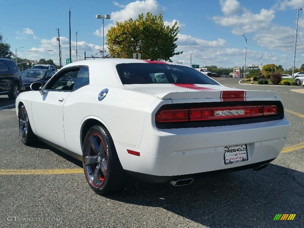 2013 Challenger SXT - Bright White / Radar Red/Dark Slate Gray photo #5