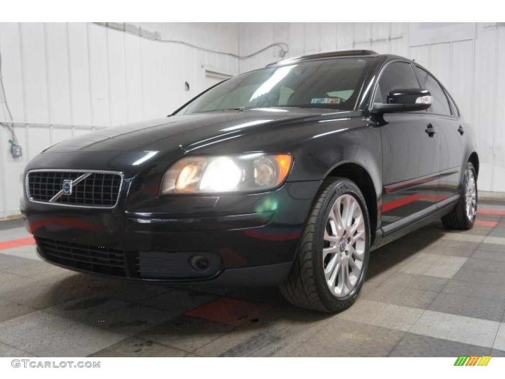 2007 S40 T5 - Black / Dark Beige/Quartz photo #3