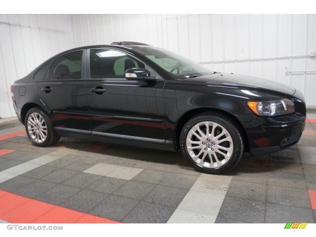 2007 S40 T5 - Black / Dark Beige/Quartz photo #6