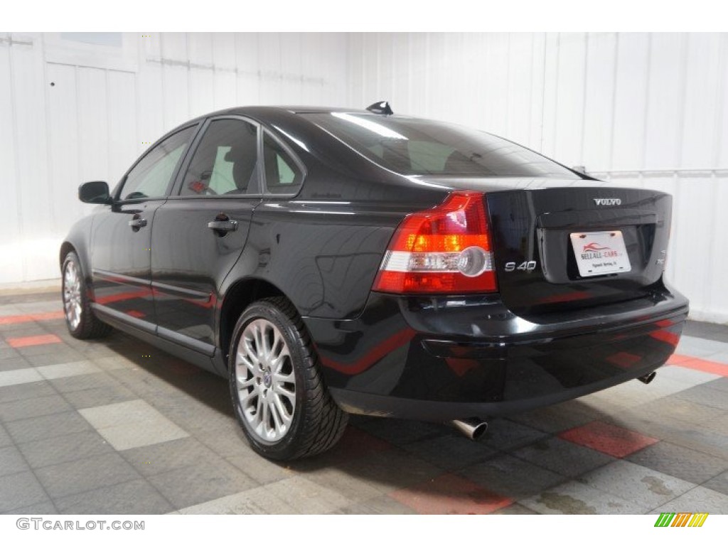 2007 S40 T5 - Black / Dark Beige/Quartz photo #10