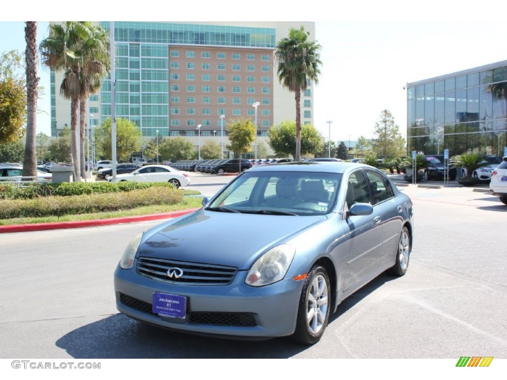 2005 G 35 Sedan - Lakeshore Slate Blue / Wheat photo #2
