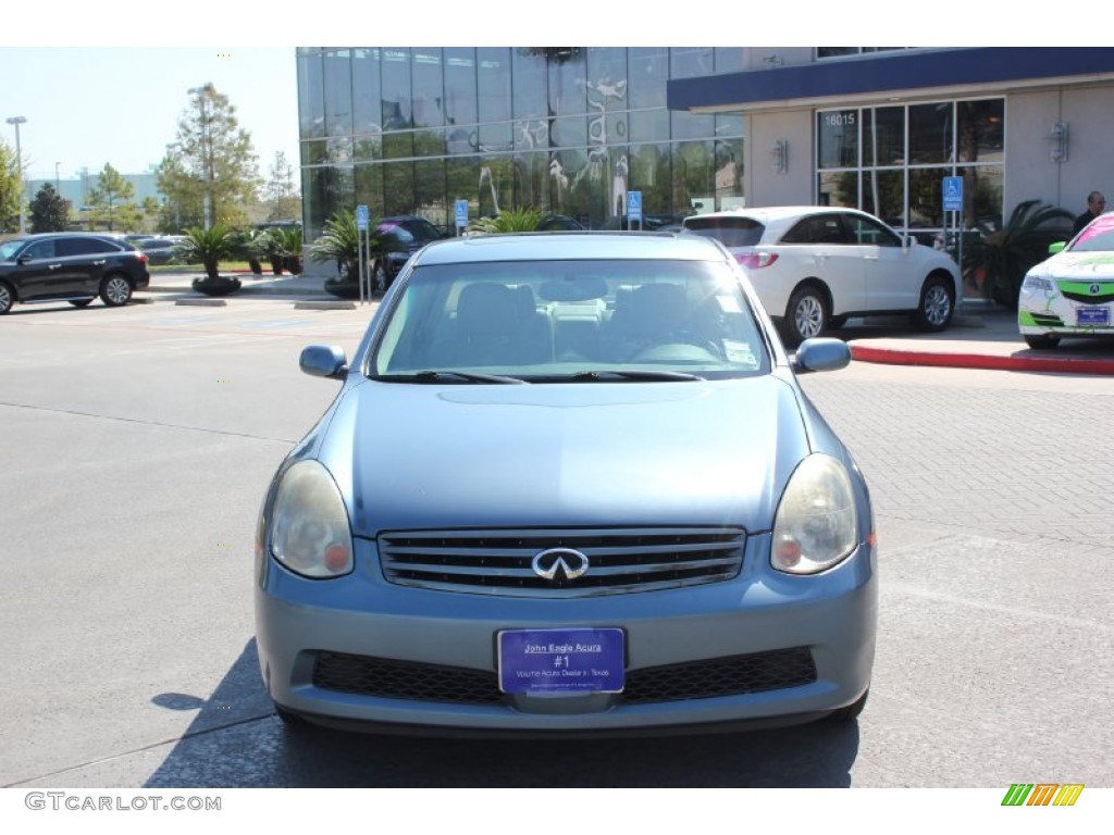 2005 G 35 Sedan - Lakeshore Slate Blue / Wheat photo #8