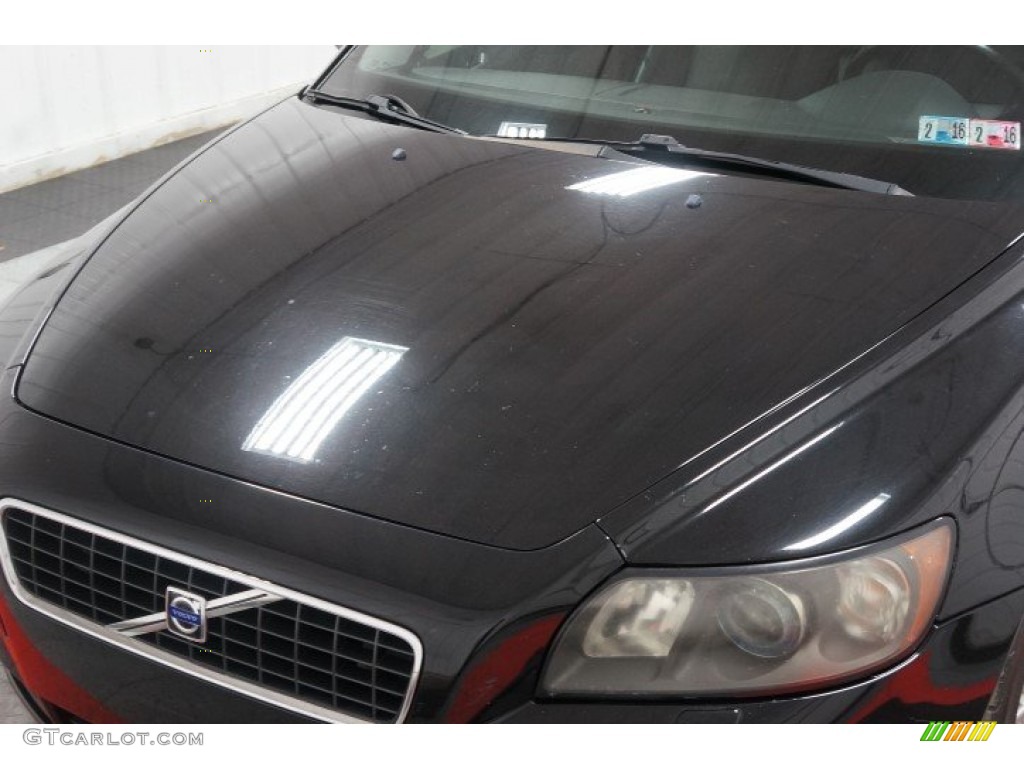 2007 S40 T5 - Black / Dark Beige/Quartz photo #46