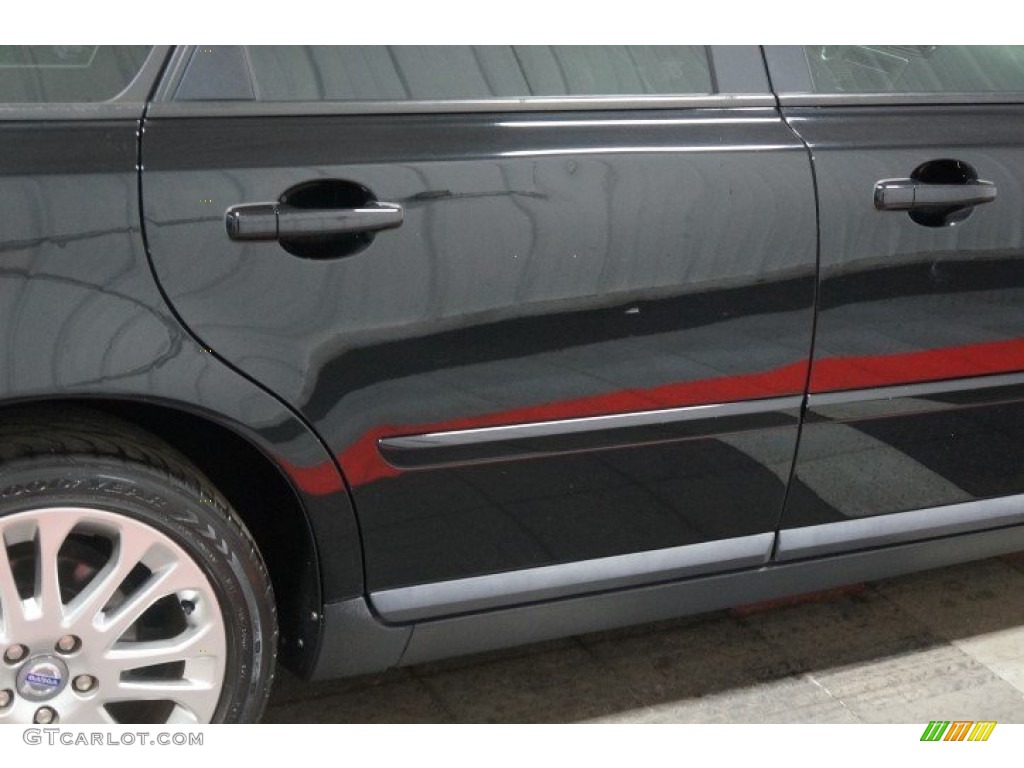 2007 S40 T5 - Black / Dark Beige/Quartz photo #53