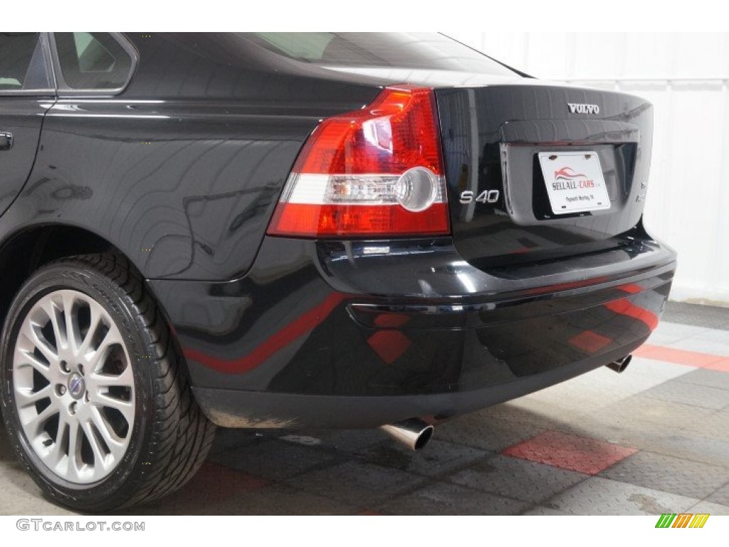 2007 S40 T5 - Black / Dark Beige/Quartz photo #60