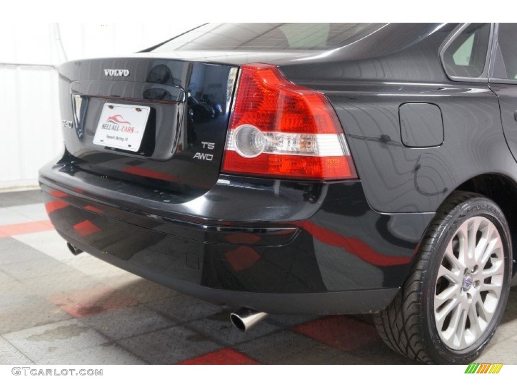 2007 S40 T5 - Black / Dark Beige/Quartz photo #62