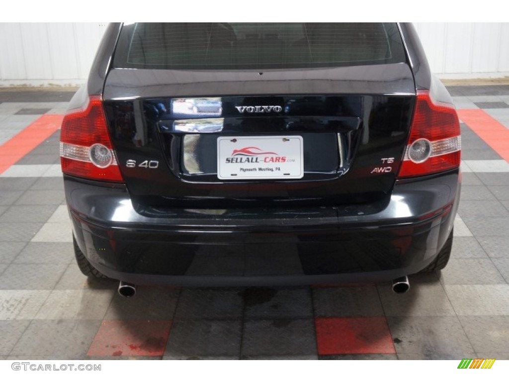2007 S40 T5 - Black / Dark Beige/Quartz photo #63