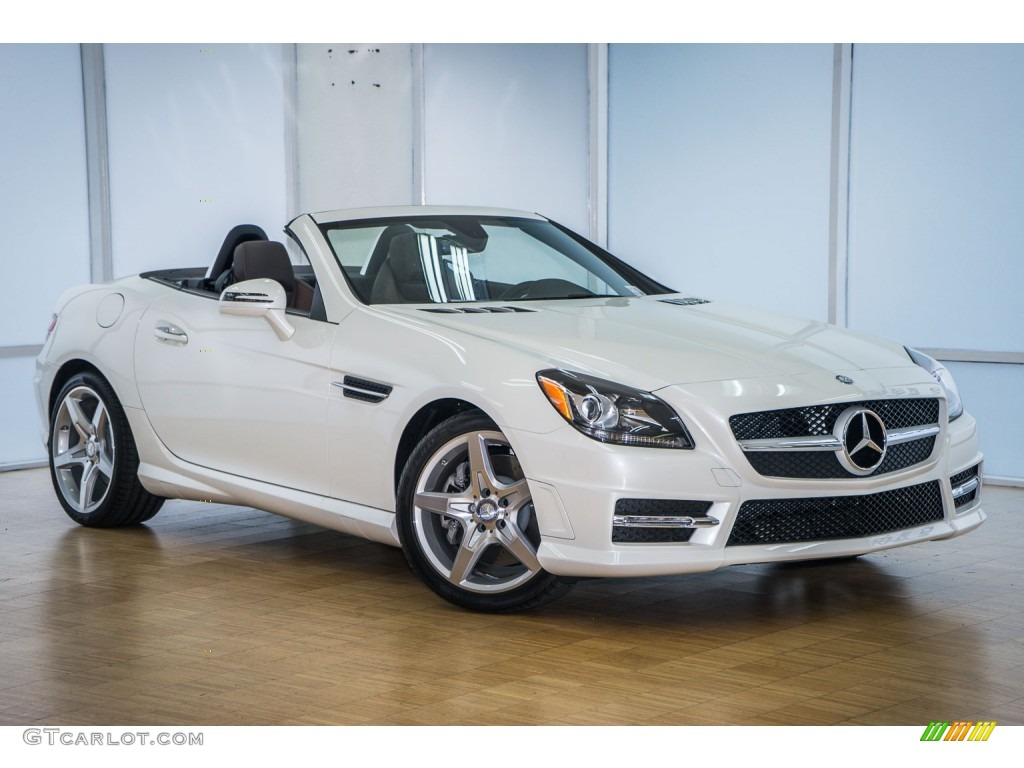 Diamond Silver Metallic 2016 Mercedes-Benz SLK 300 Roadster Exterior Photo #108015281