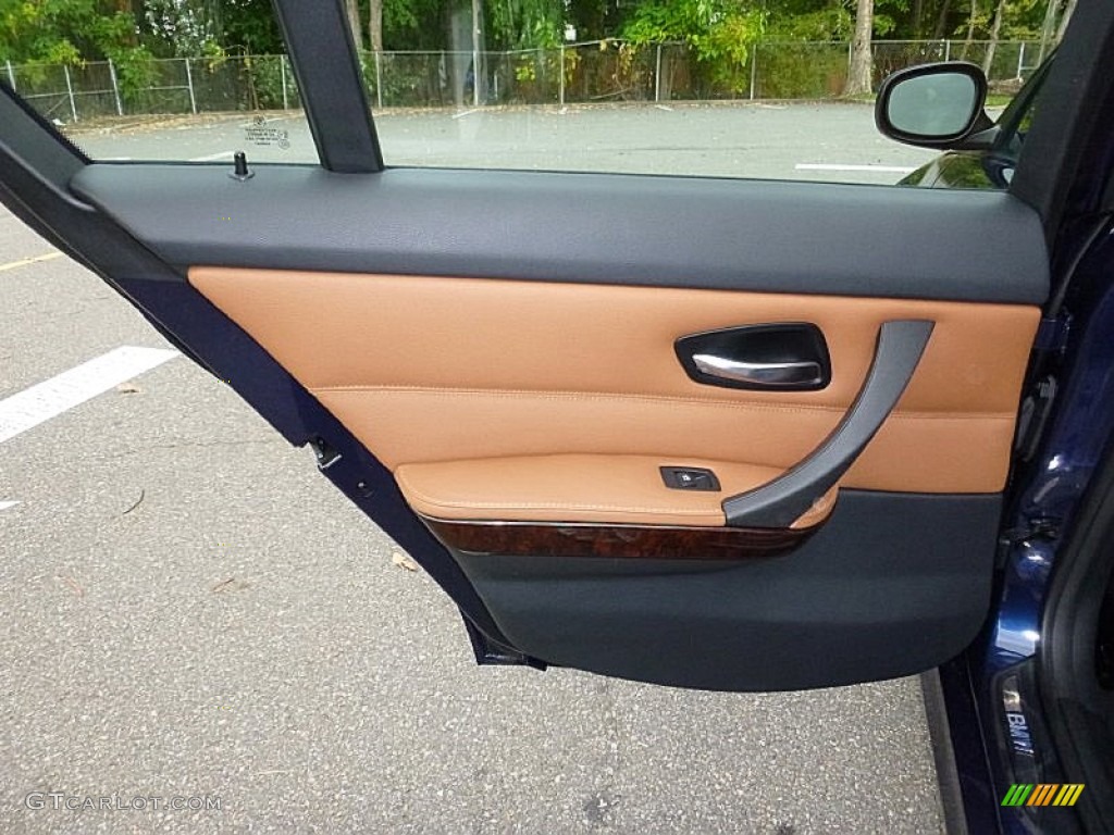 2011 BMW 3 Series 328i xDrive Sedan Saddle Brown Dakota Leather Door Panel Photo #108016045