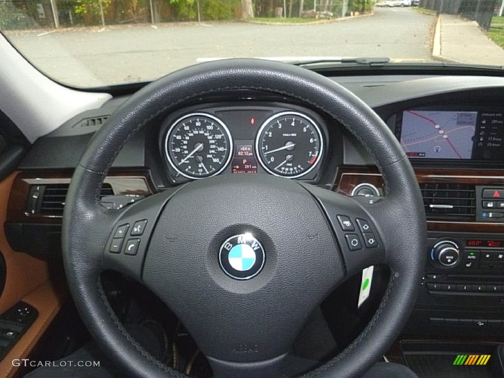 2011 BMW 3 Series 328i xDrive Sedan Saddle Brown Dakota Leather Steering Wheel Photo #108016361