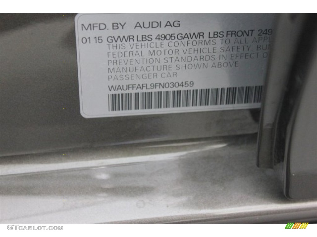 2015 A4 2.0T Premium Plus quattro - Dakota Gray Metallic / Titanium Gray/Black photo #46