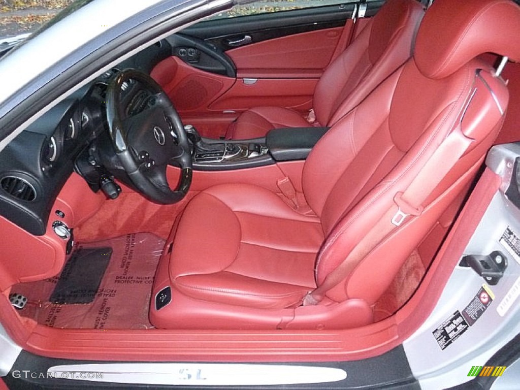 Berry Red Interior 2003 Mercedes-Benz SL 500 Roadster Photo #108020099