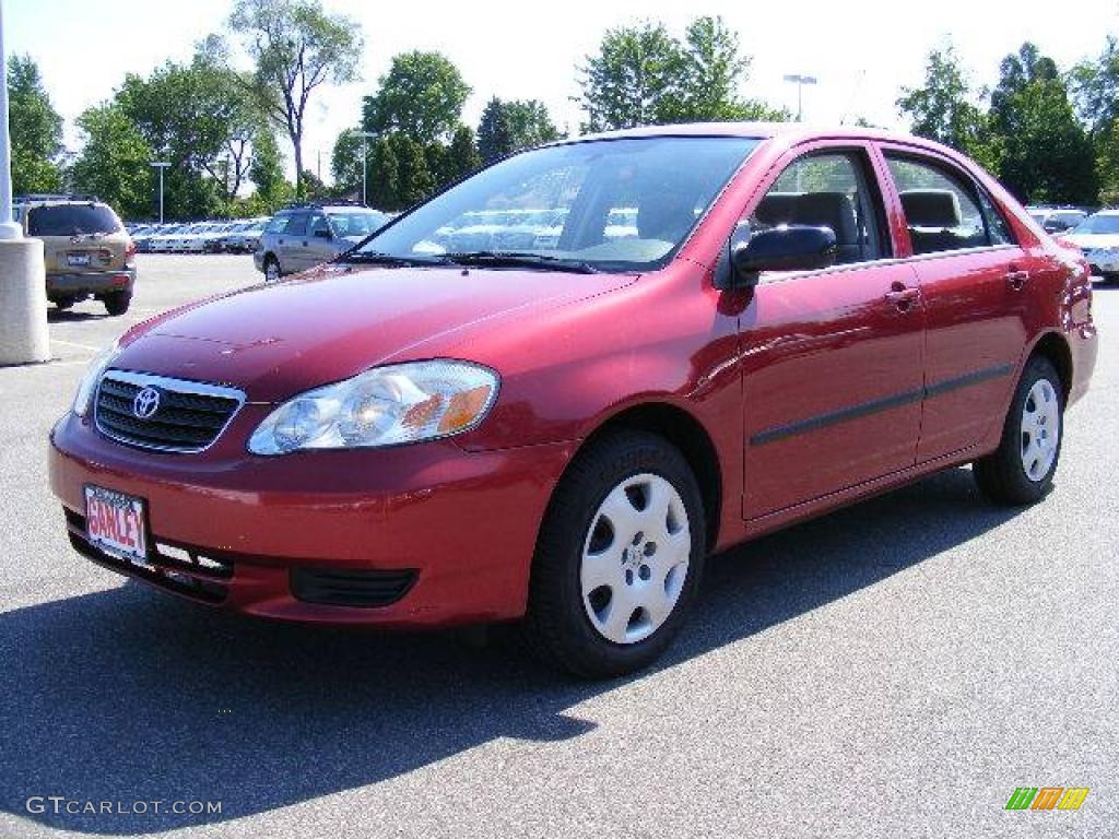 Impulse Red Toyota Corolla