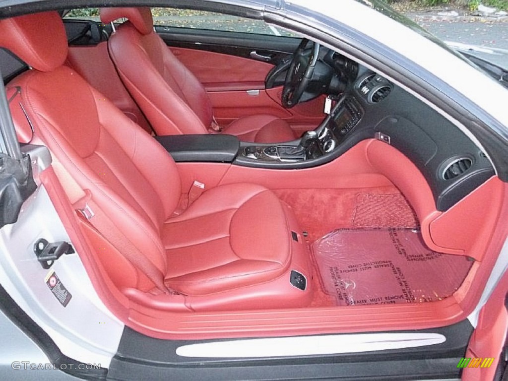 Berry Red Interior 2003 Mercedes-Benz SL 500 Roadster Photo #108020243