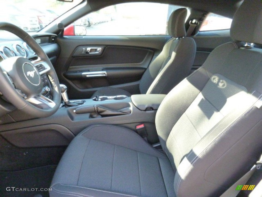 Ebony Interior 2016 Ford Mustang V6 Coupe Photo #108022682