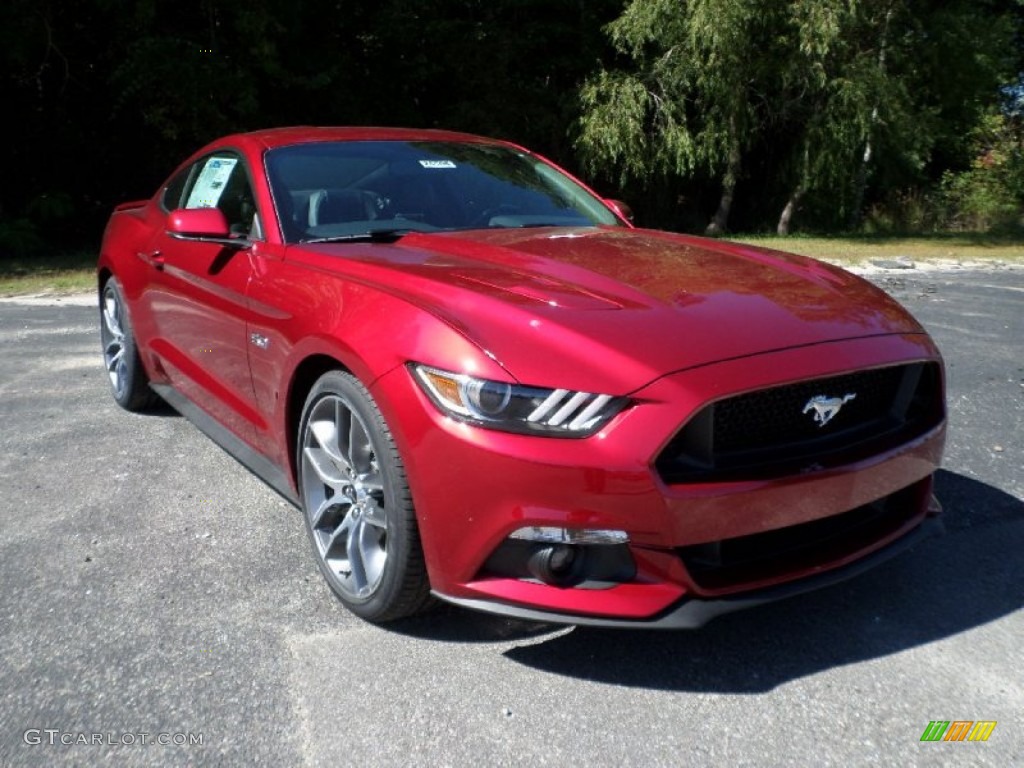 Ruby Red Metallic 2016 Ford Mustang GT Coupe Exterior Photo #108023693