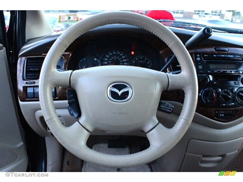 2002 Mazda MPV LX Gray Steering Wheel Photo #108023728